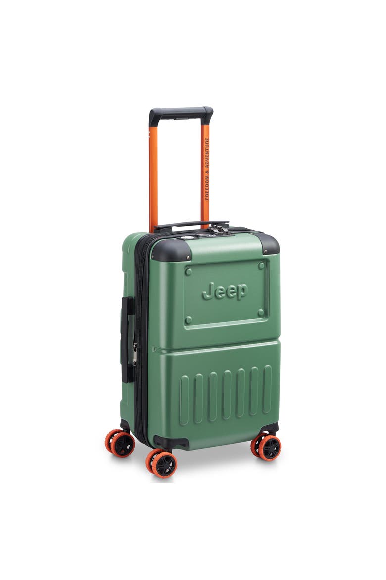 19" Carry On Hardside Expandable Spinner [JH002B] & Cylindrical Backpack [JS013C] 2 Piece Set, Alternate, color, Green