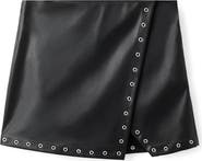 MANGO TEEN Studded Faux Leather Miniskirt