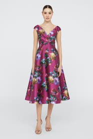Theia Kadence V-Neck Dress