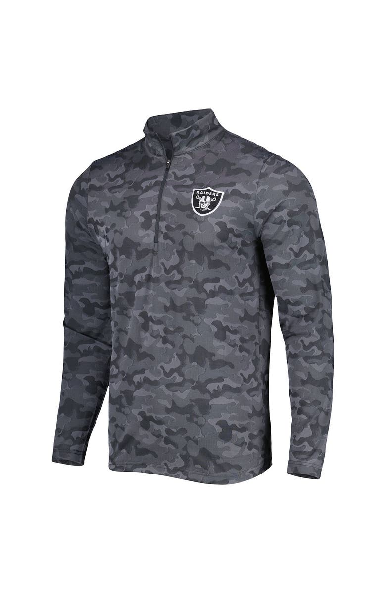 ANTIGUA Men's Antigua Black Las Vegas Raiders Brigade Quarter-Zip Sweatshirt, Alternate, color, Black