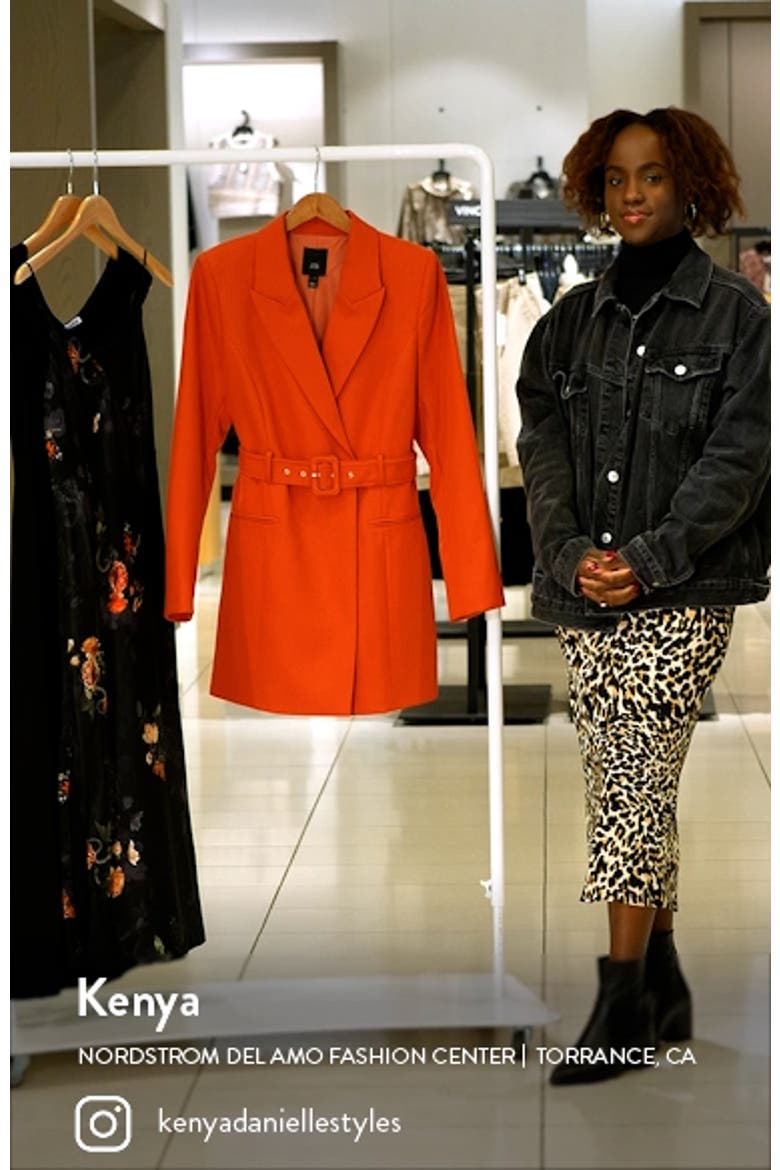 Belted Double Breasted Blazer Dress video