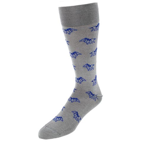 The Winner Jockey and Horse Novelty Mid Calf Mercerized Cotton Sock (1 Pair)