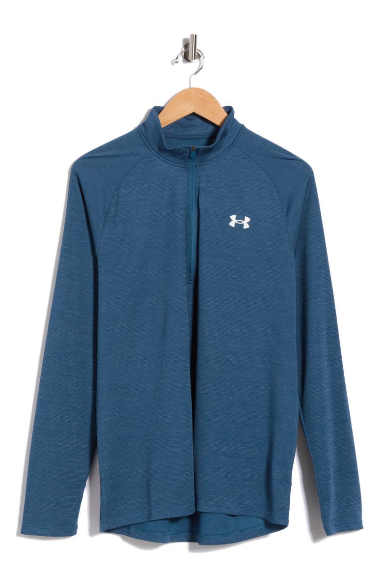 Tech Textured Half Zip Pullover, Main, color, WHAM BLUE