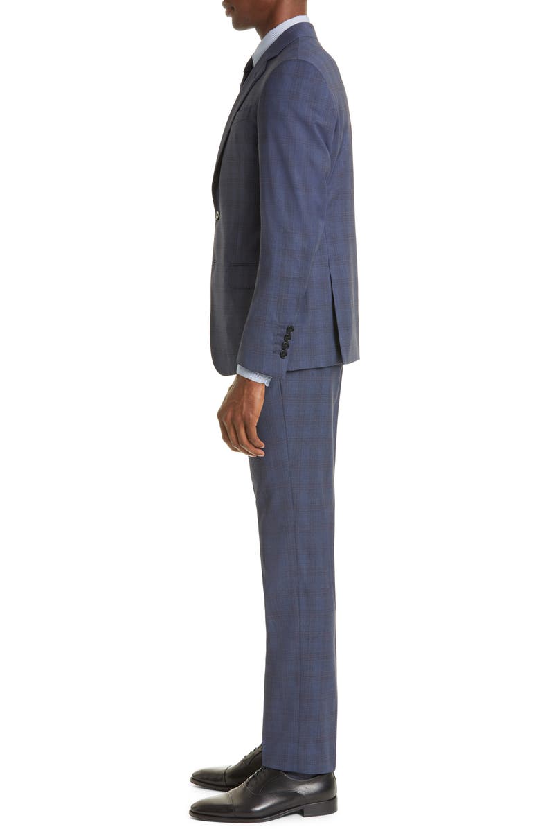 Emporio Armani G-Line Plaid Stretch Wool Suit, Alternate, color,