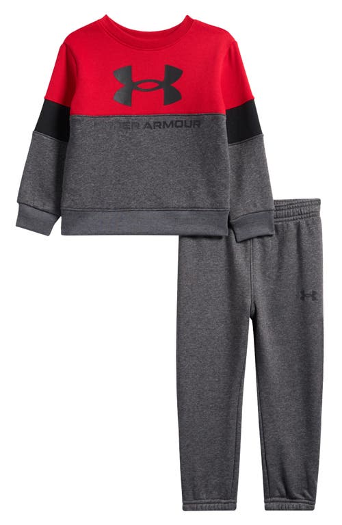 Under Armour Kids' Rival Performance Fleece Sweatshirt & Sweatpants Set In Gray