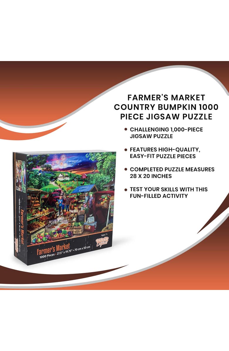 Toynk Farmer's Market Country Bumpkin 1000 Piece Jigsaw Puzzle, Alternate, color, Multi-Color
