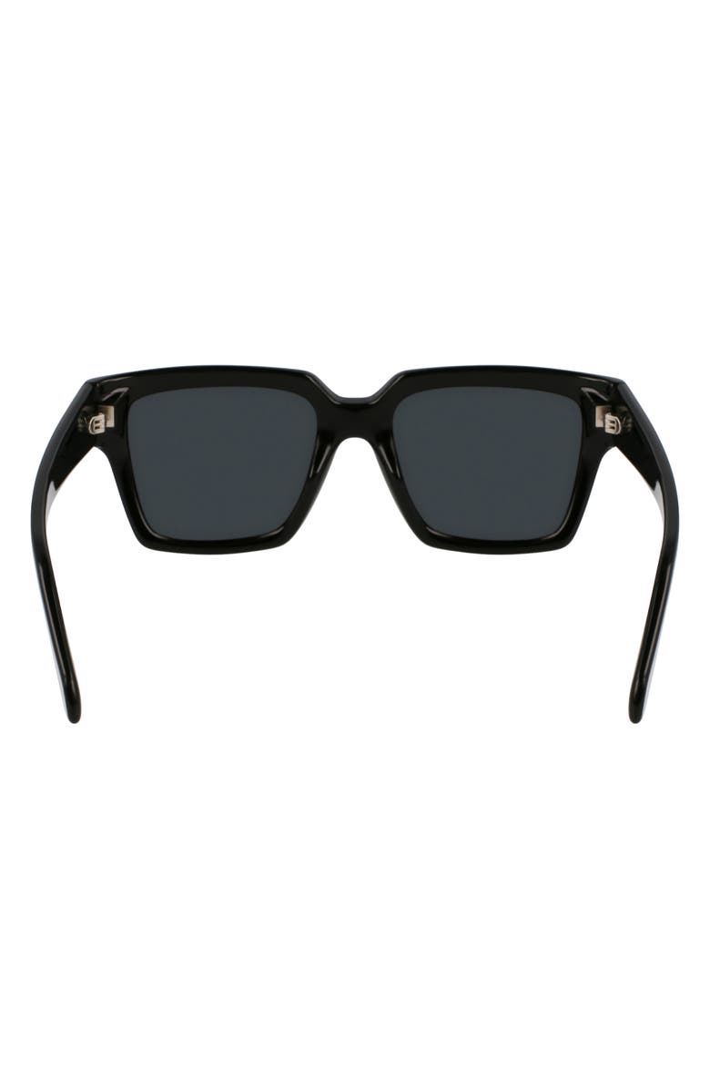 FERRAGAMO Gancini 54mm Rectangular Sunglasses, Alternate, color, Black