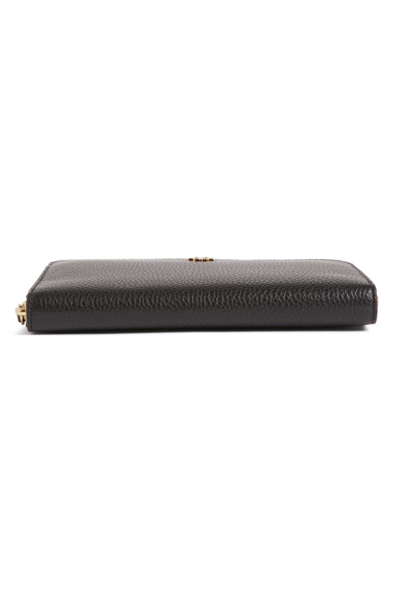 Frida Zip Around Leather Wallet (Nordstrom Exclusive), Alternate, color, BLACK