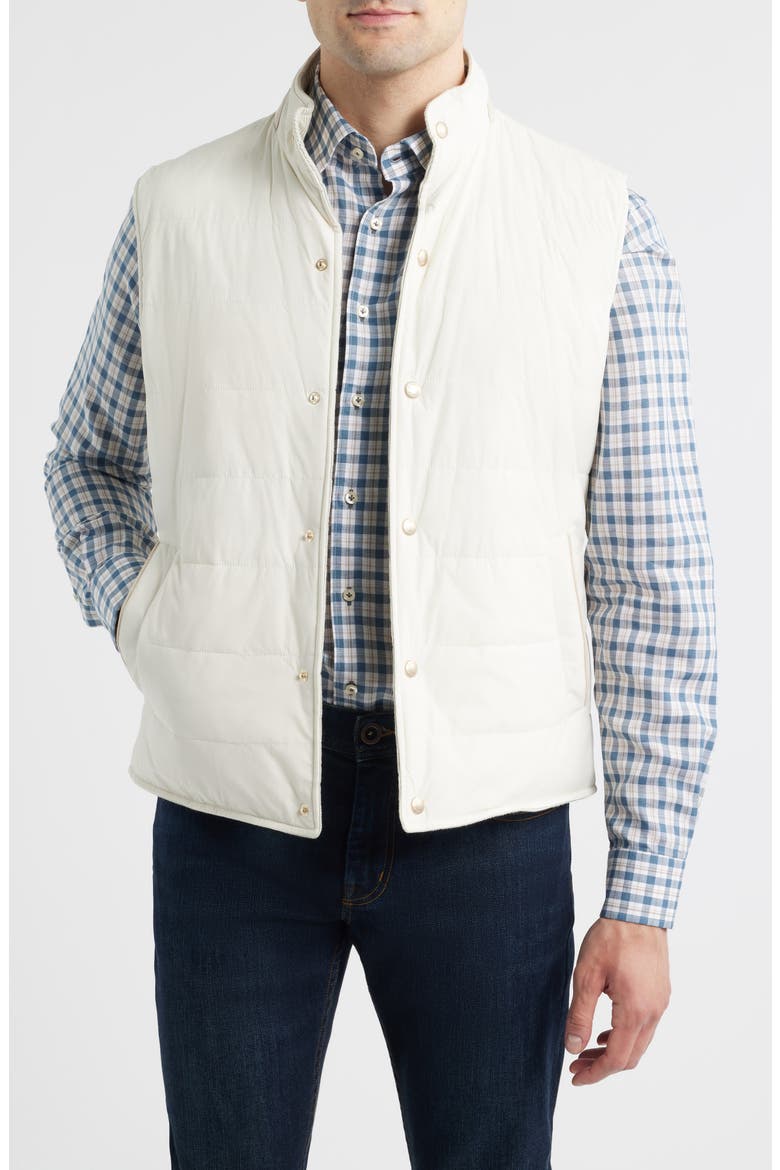 Sandhills Quilted Snap-Up Vest, Main, color, STONE
