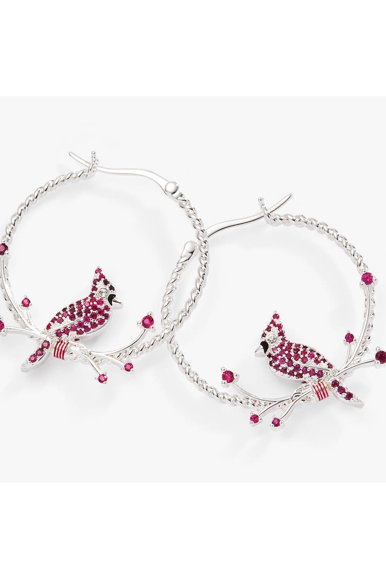 Cardinal Reversible Hoop Earrings, Alternate, color, Silver