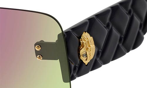 Kurt Geiger London 99mm Oversize Shield Sunglasses In Gold/rainnbow Gradient