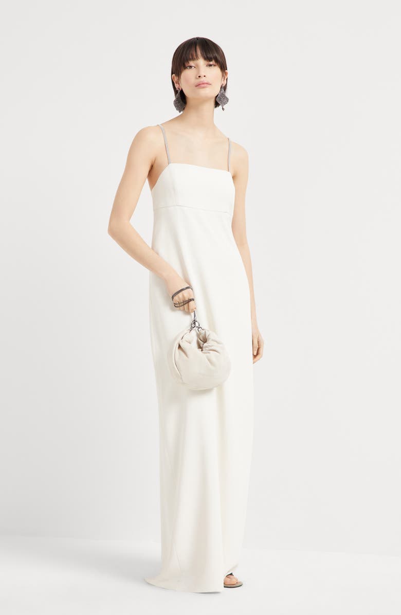 Brunello Cucinelli Dress with monili, Alternate, color, White
