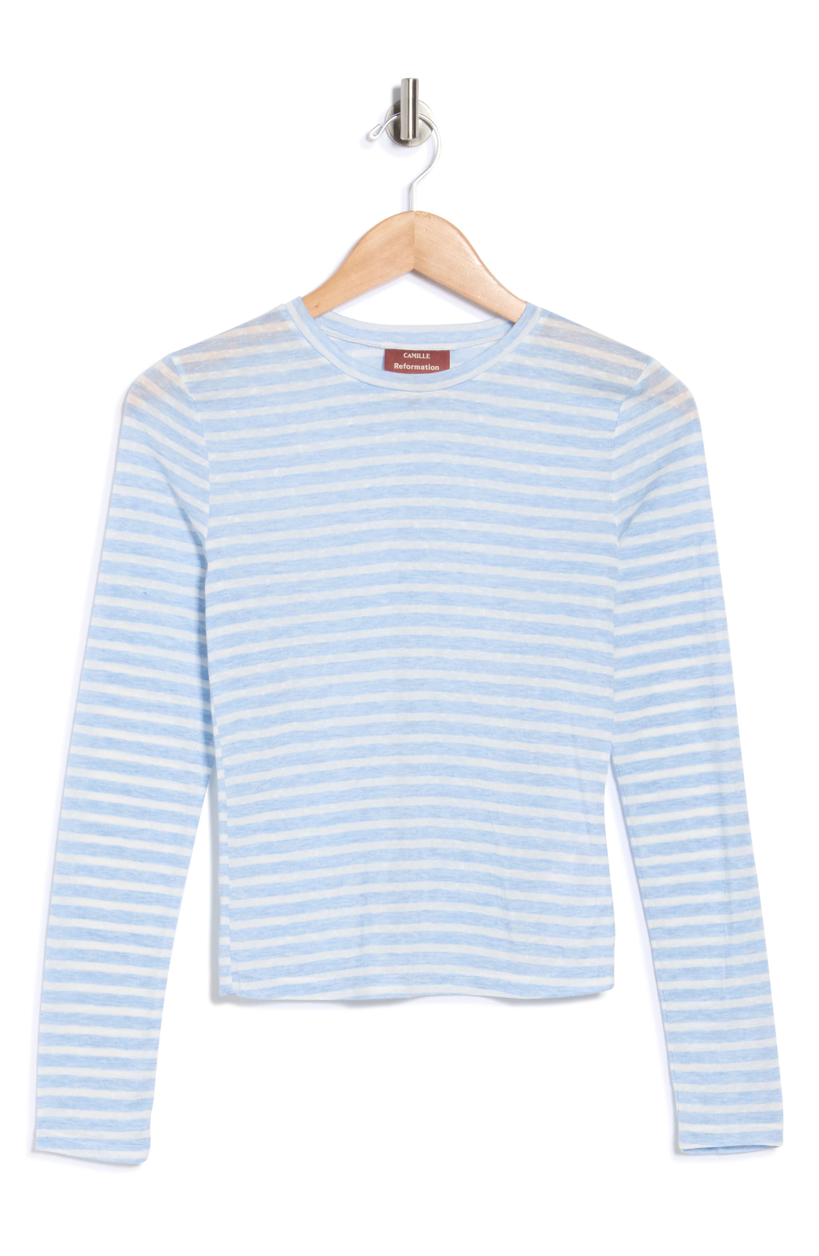 Reformation Olympia Stripe Long Sleeve T-Shirt