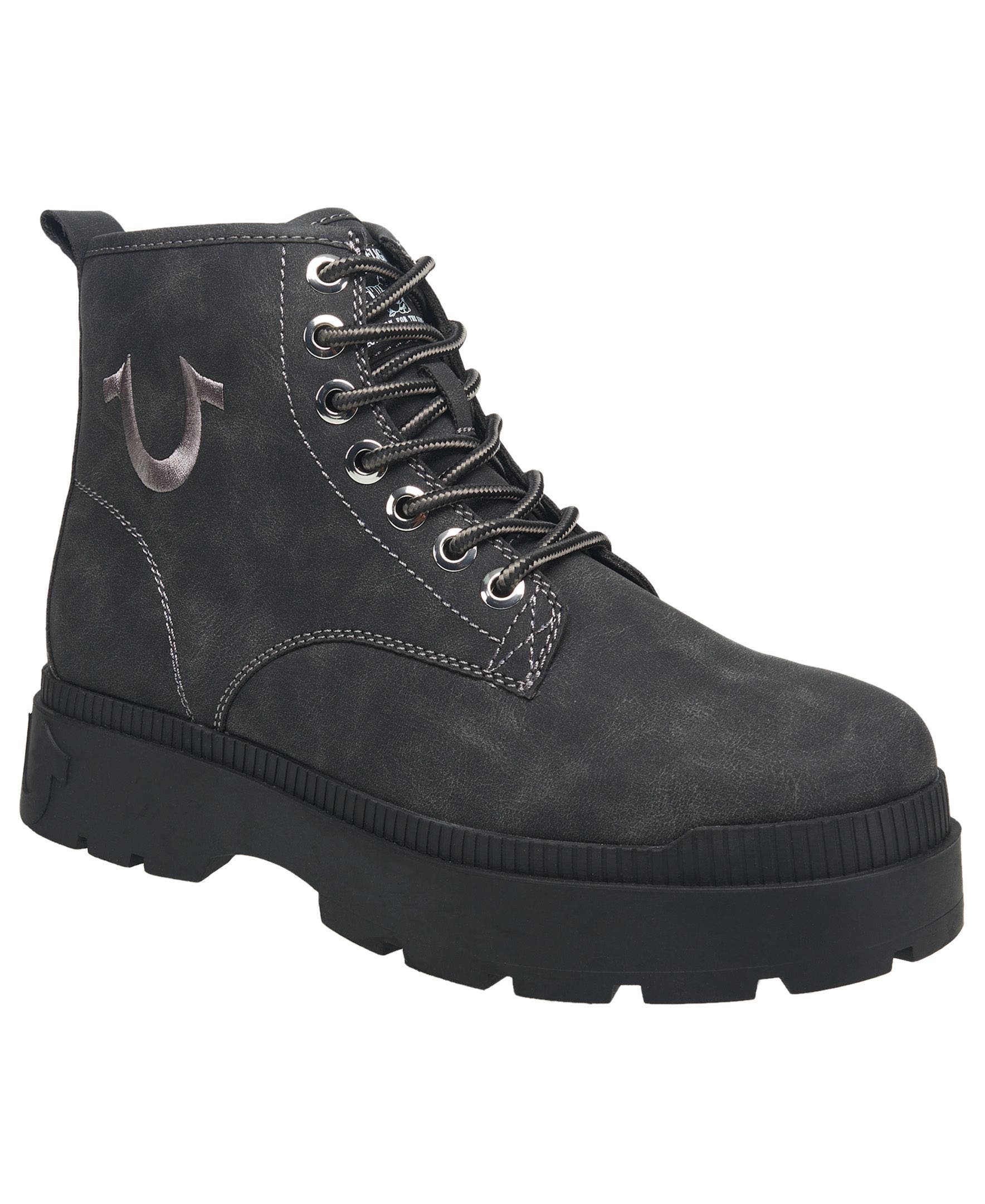 Jackson Horseshoe Logo Boot, Main, color, Black