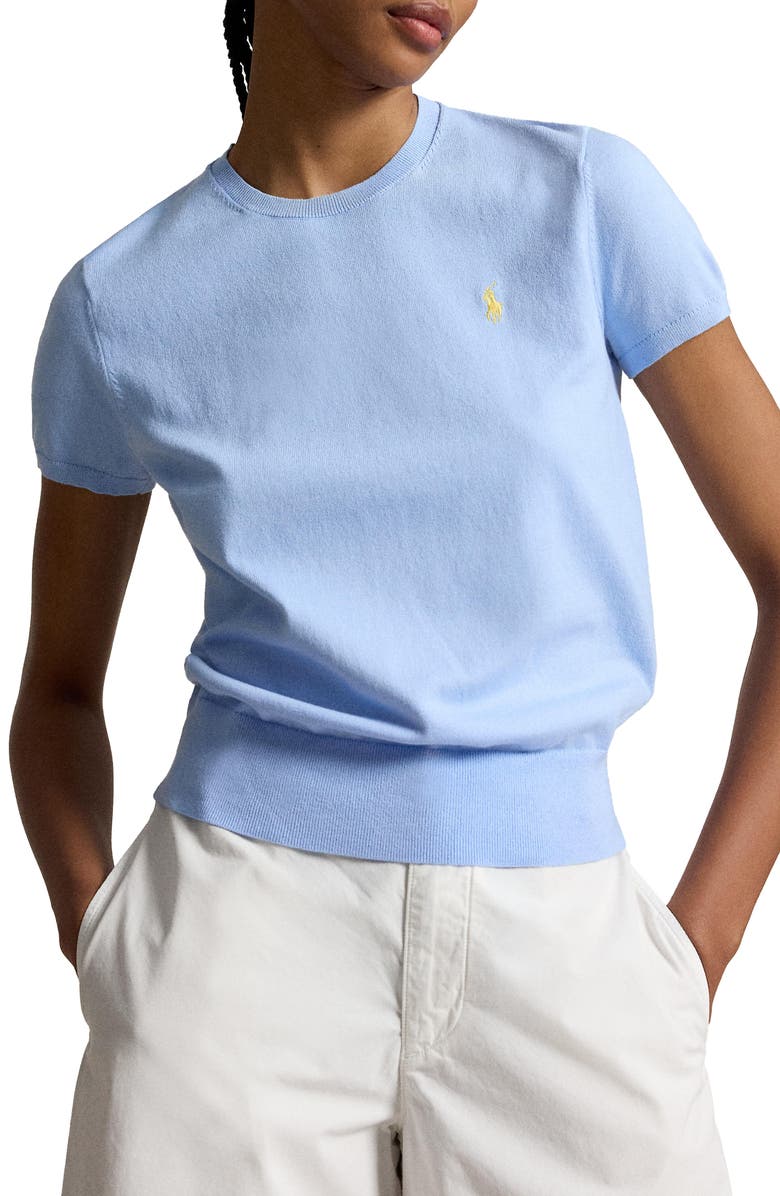 Polo Ralph Lauren Short Sleeve Crewneck Sweater, Alternate, color, 