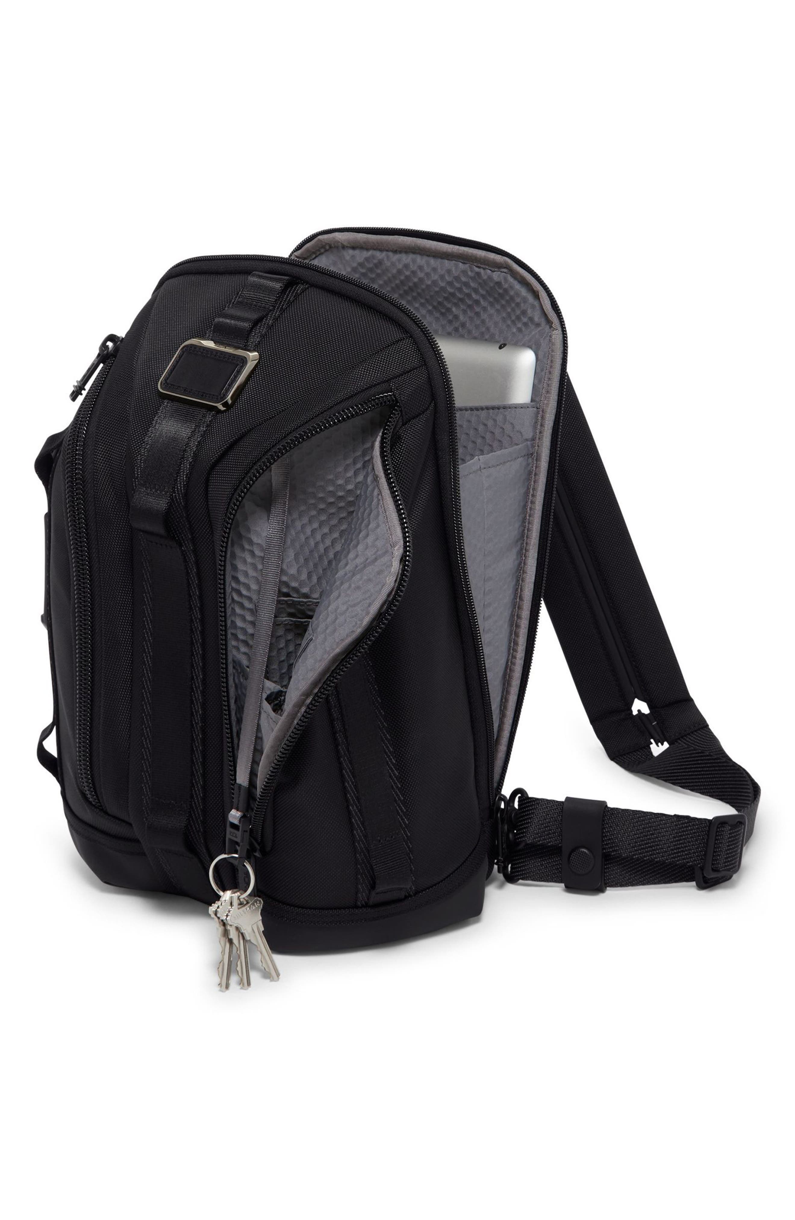Knight Sling Bag, Alternate, color, BLACK