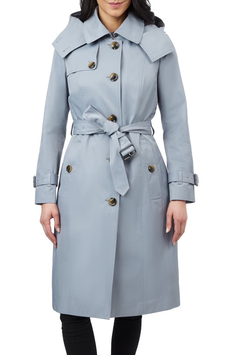Water Resistant Belted Trench Coat with Removable Liner, Main, color, KOALA
