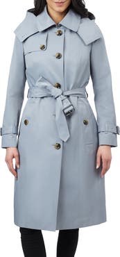 London Fog Water Resistant Belted Trench Coat with Removable Liner