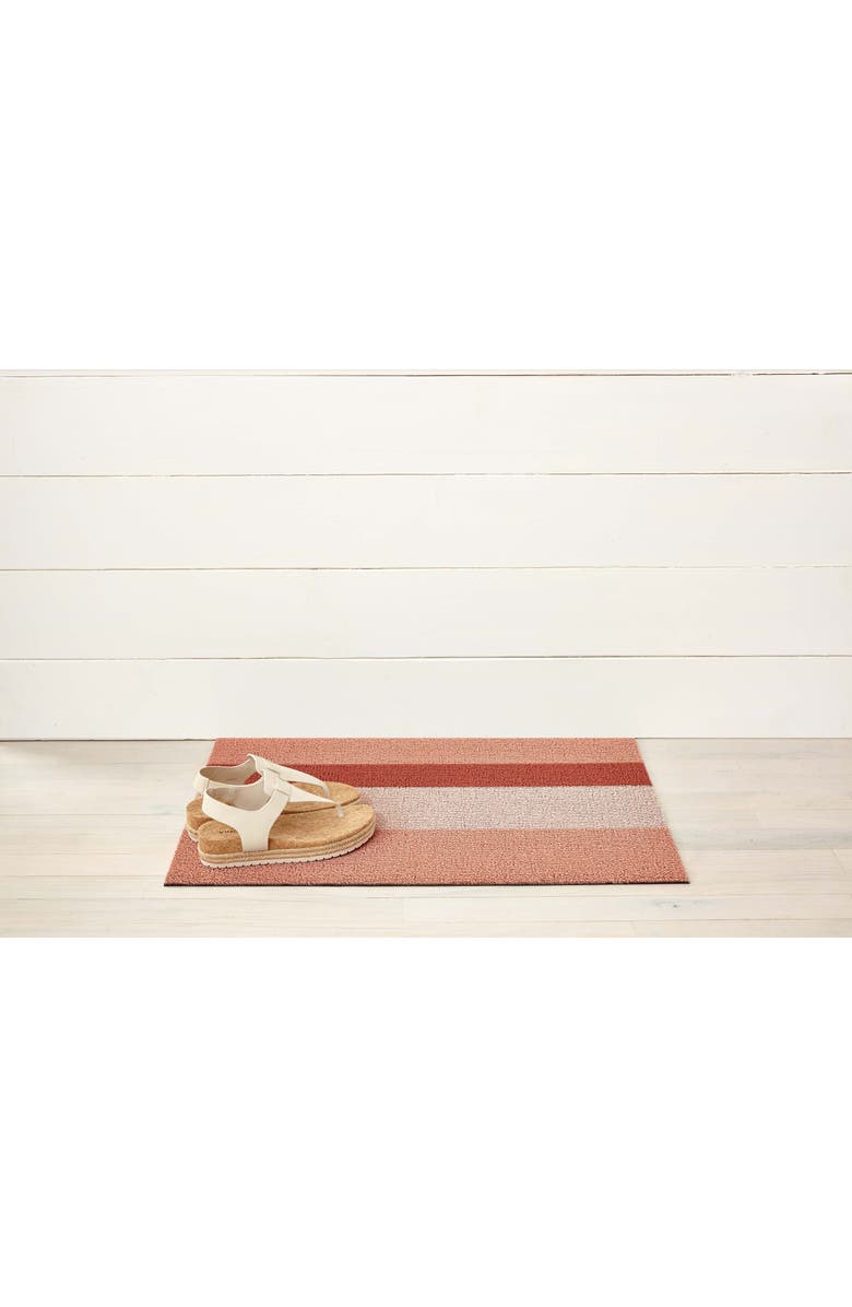 Chilewich Stripe Low Pile Large Indoor/Outdoor Floor Mat, Alternate, color, Peach