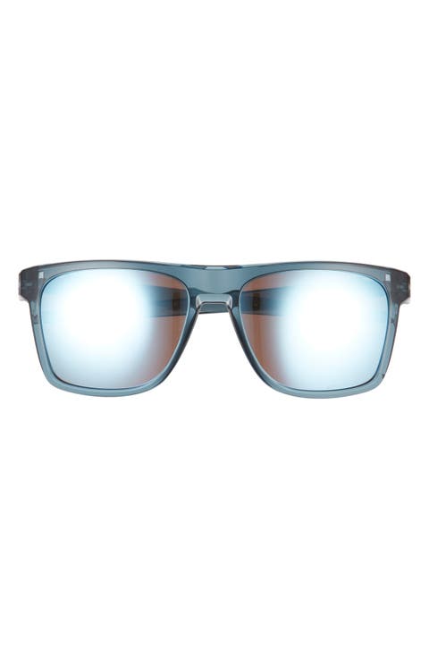 57mm Polarized Rectangular Sunglasses