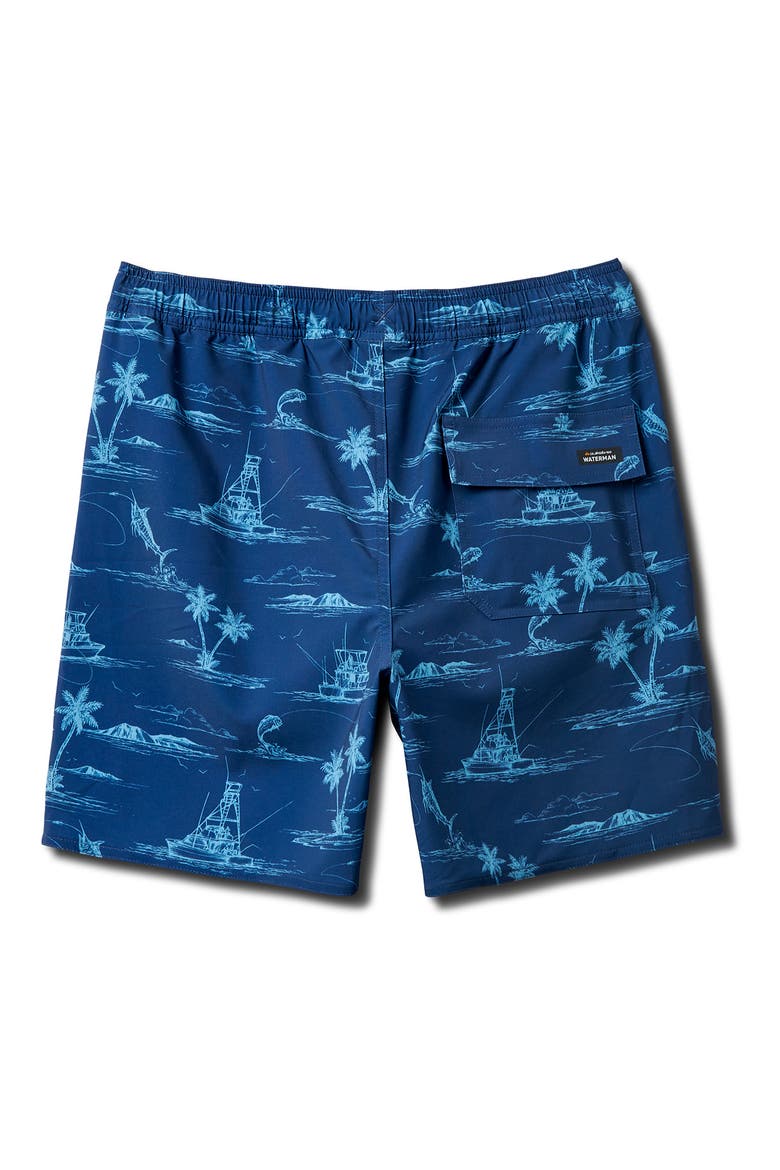 Paradise Found Volley Swim Trunks, Alternate, color, WAVE