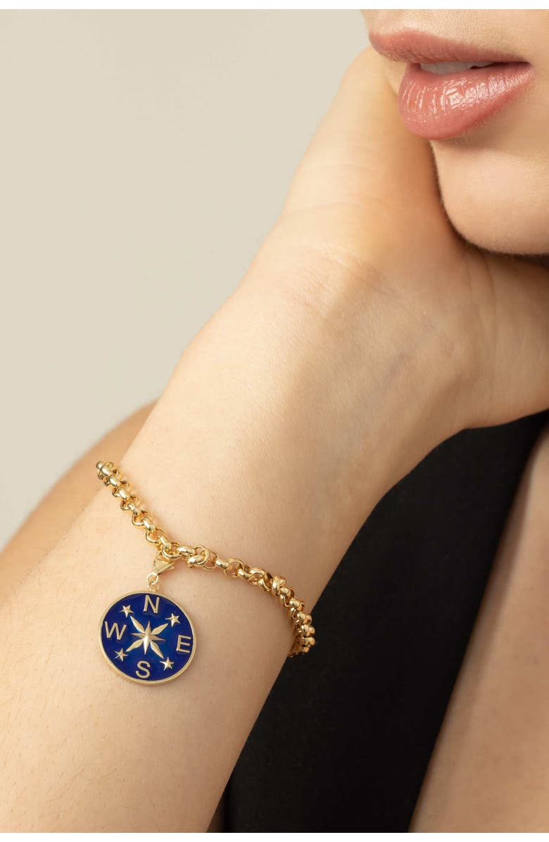 Oradina 14K Gold Rimini Rolo Bracelet, Alternate, color, Yellow Gold