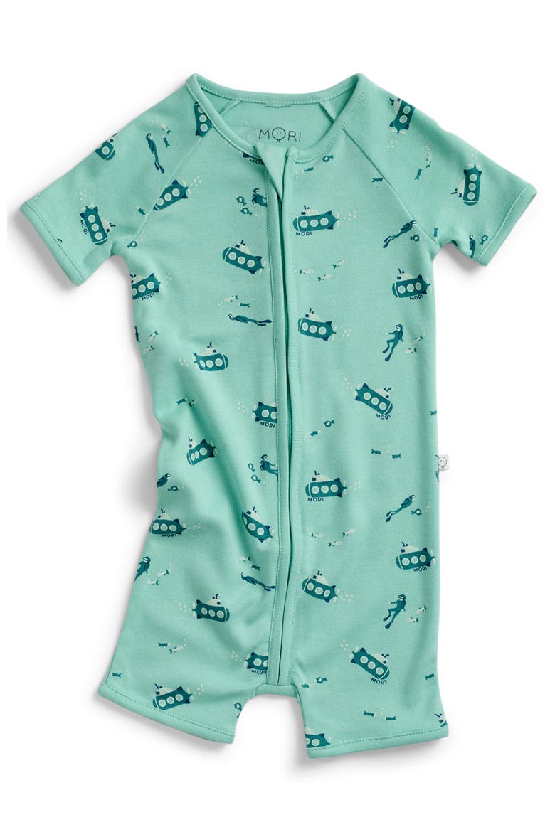 Summer Zip Up Sleepsuit, Main, color, Submarine Holiday