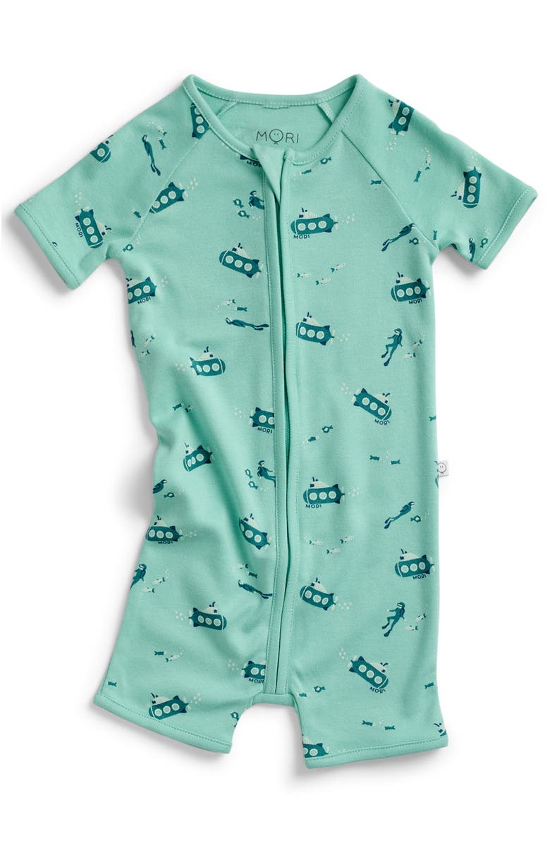MORI Summer Zip Up Sleepsuit, Main, color, Submarine Holiday