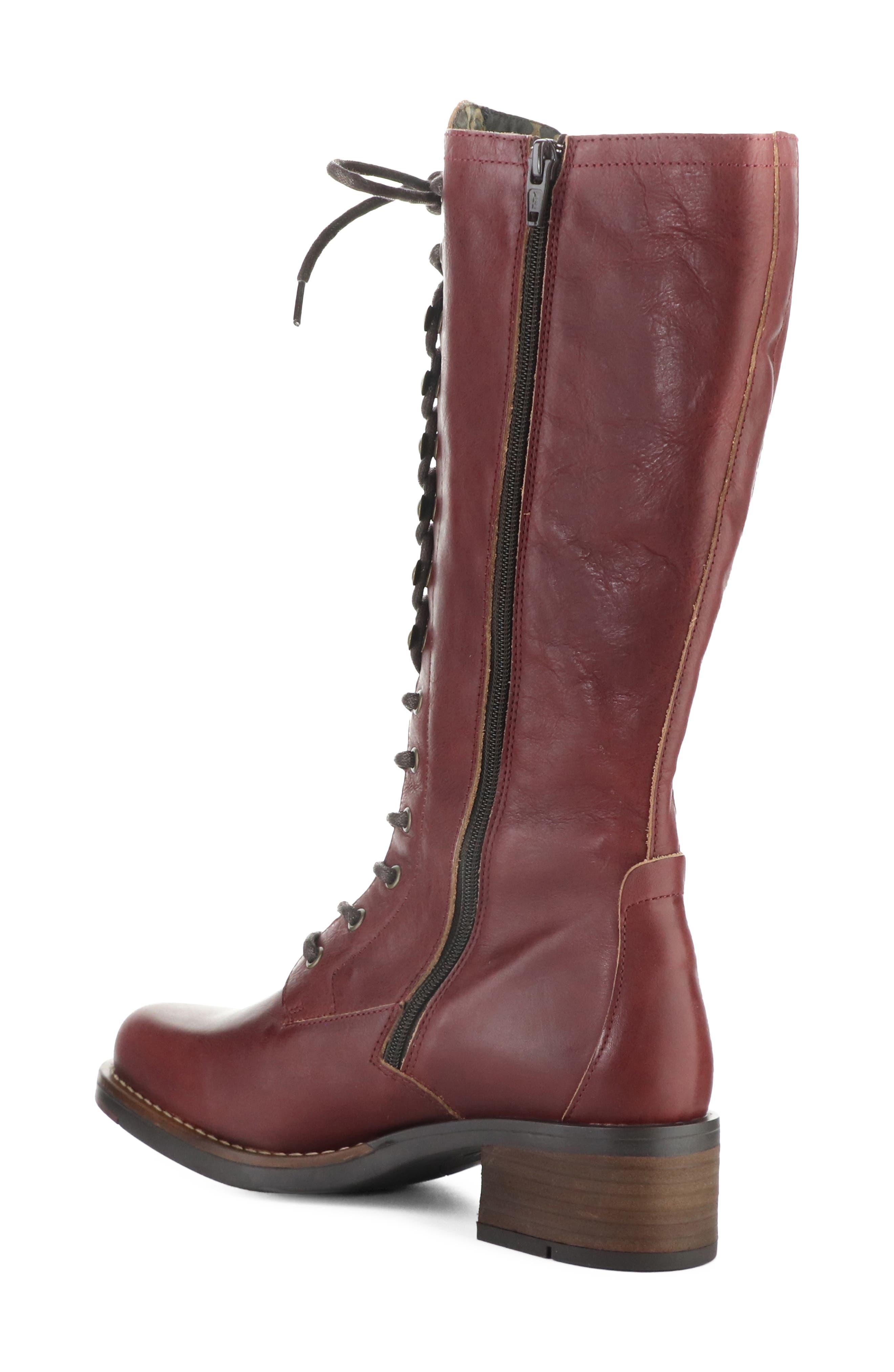 Reil Leather Tall Boot, Alternate, color, 003 RED