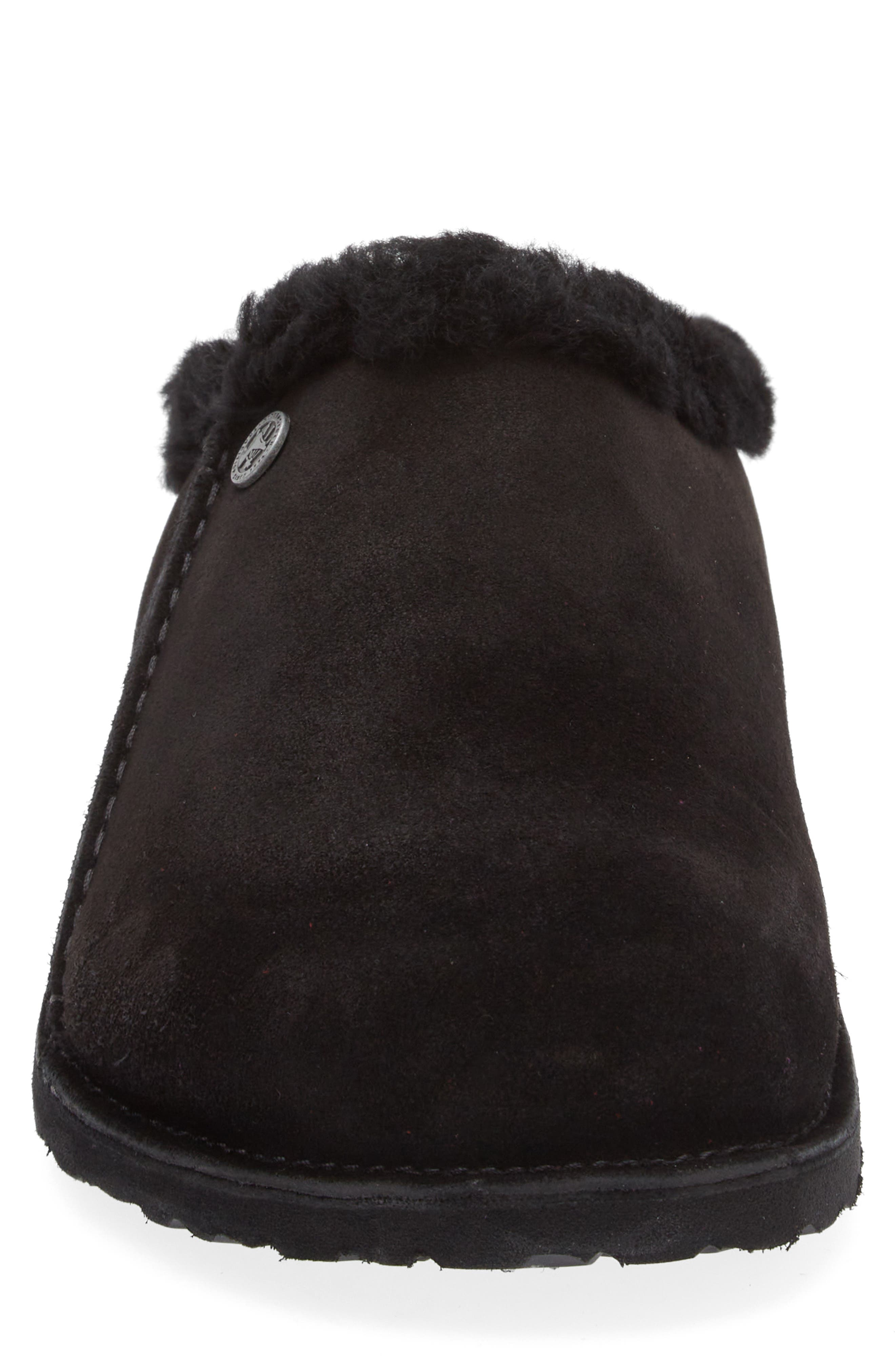 Birkenstock Zermatt Genuine Shearling Slipper, Alternate, color, Black/ Black