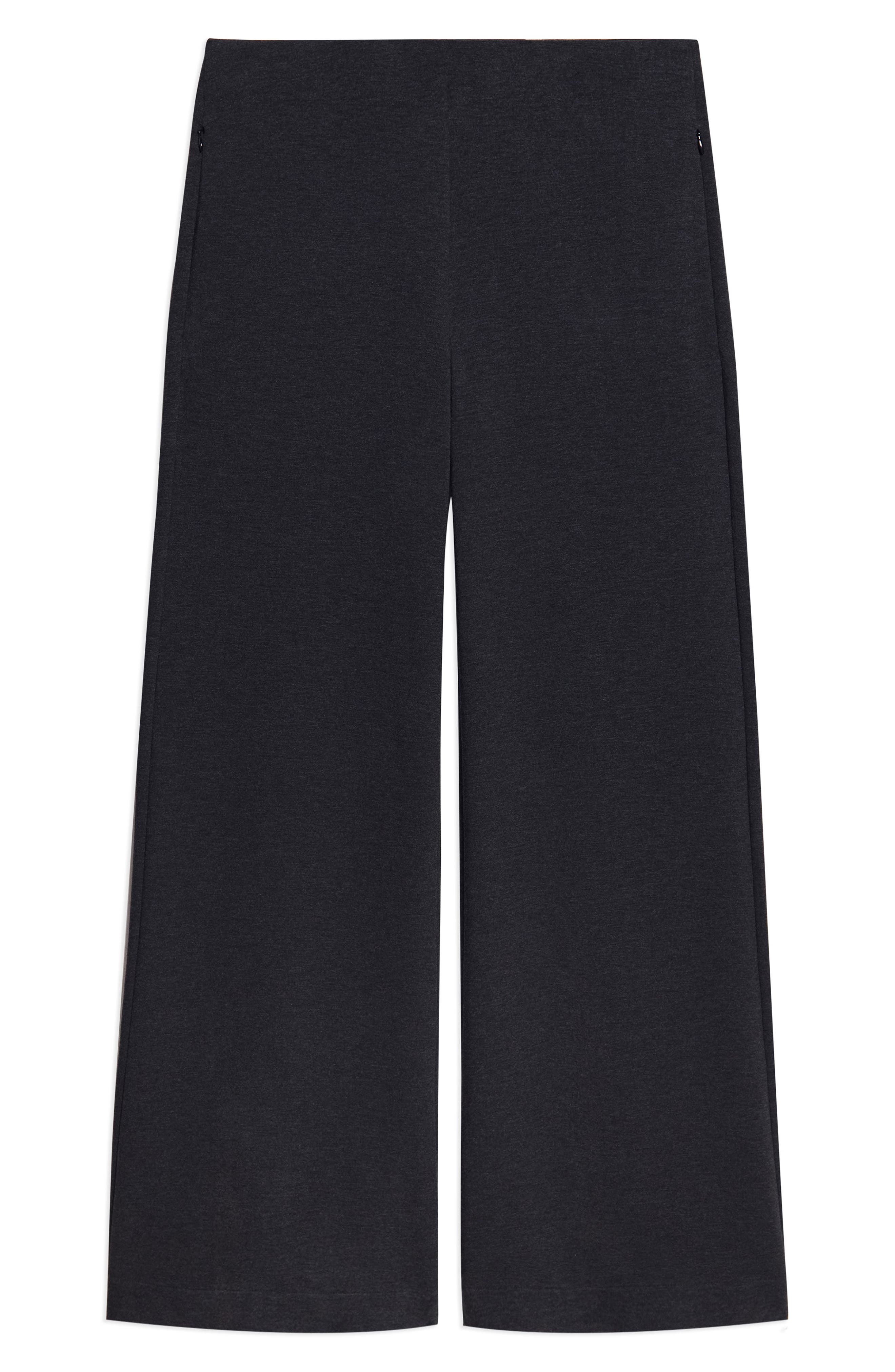 Theory Flare Knit Pants In Charcoal Melange