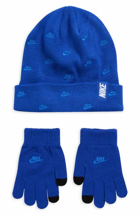 Kids' Futura Logo Beanie & Tech Gloves Set