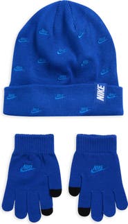 Nike Kids' Futura Logo Beanie & Tech Gloves Set