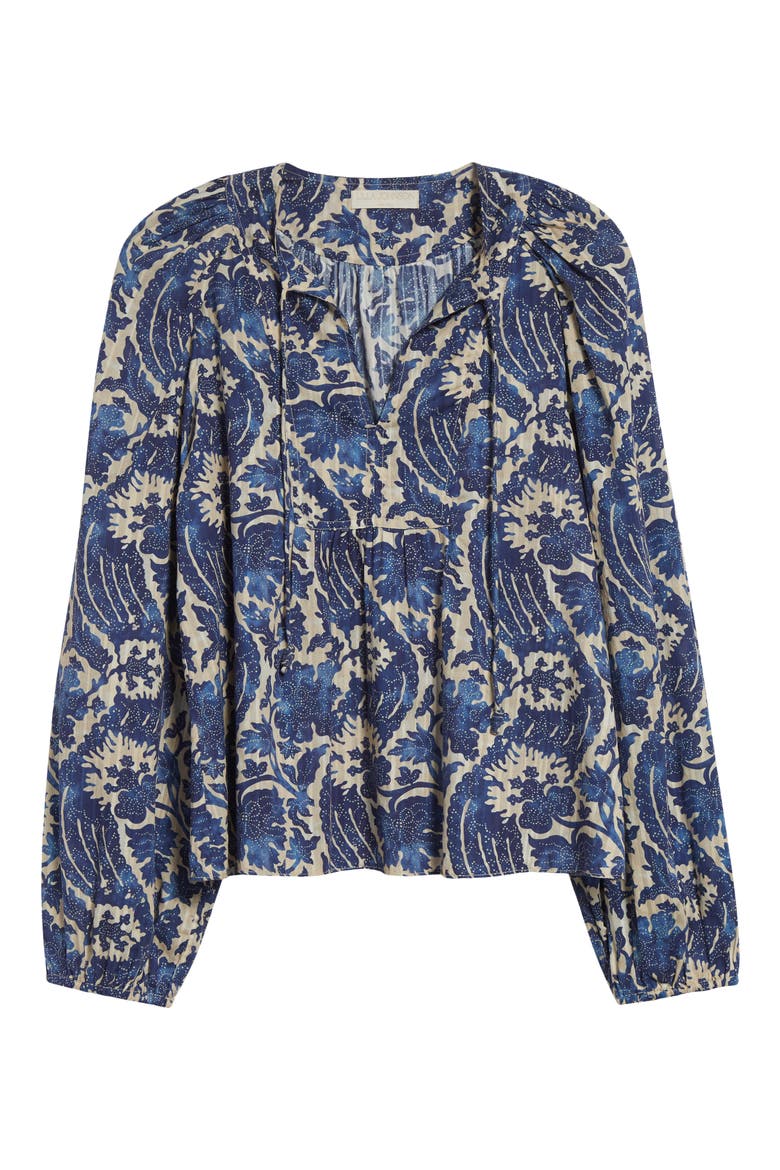 Brea Floral Top, Alternate, color, OCEAN