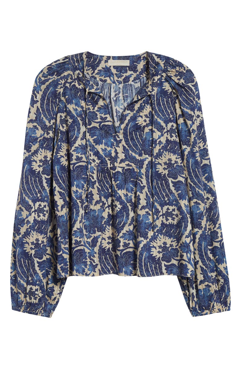 Ulla Johnson Brea Floral Top, Alternate, color, Ocean