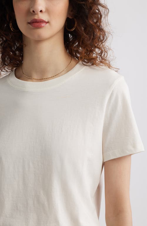 Treasure & Bond Cotton Crewneck T-shirt In Ivory Egret