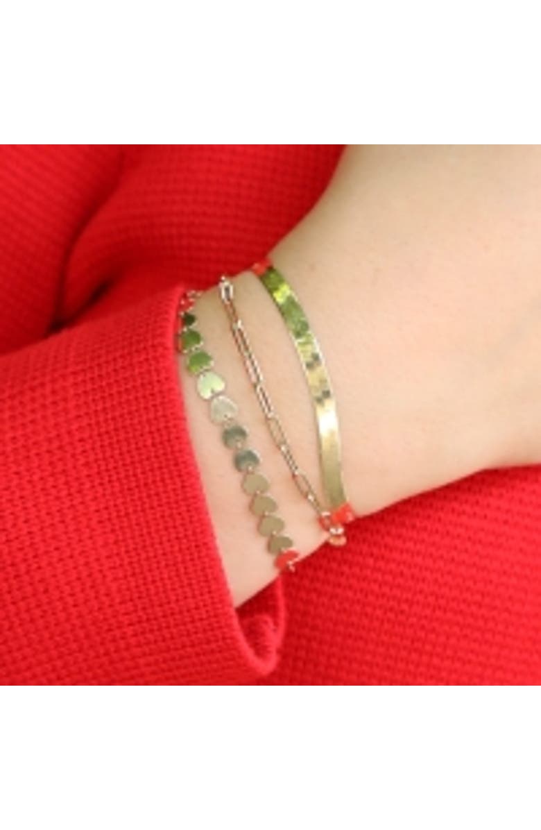 The Lovery Fine Jewelry Mini Paperclip Bracelet, Alternate, color, Yellow Gold