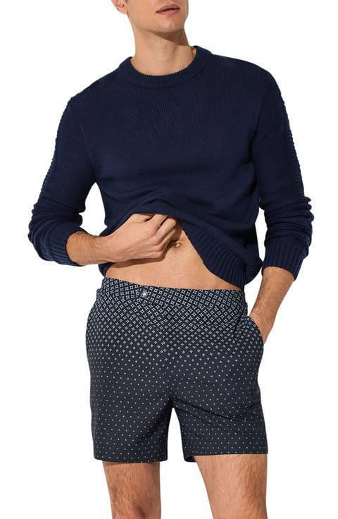 Darli Gradient Geo Print Side Adjuster Swim Trunks