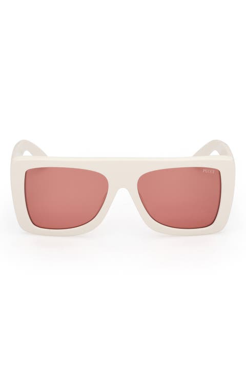 56mm Square Sunglasses