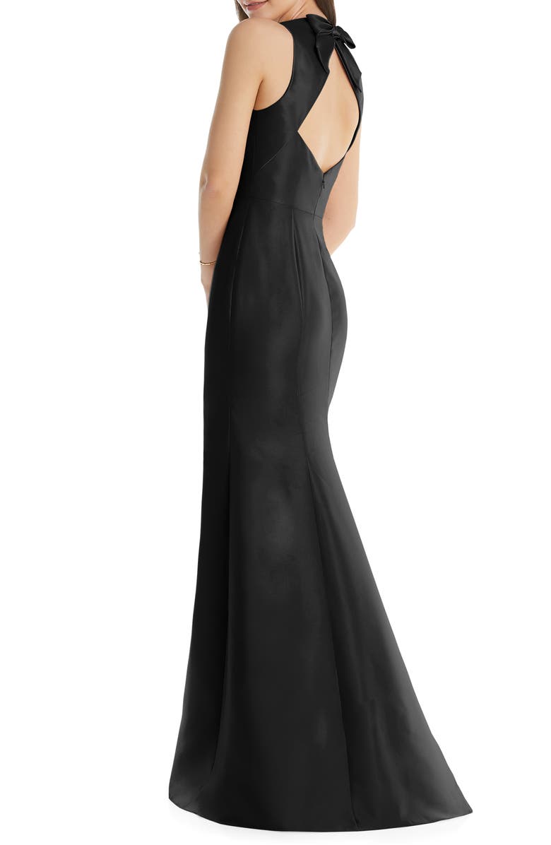 Alfred Sung Jewel Neck Open Back Gown, Alternate, color, 