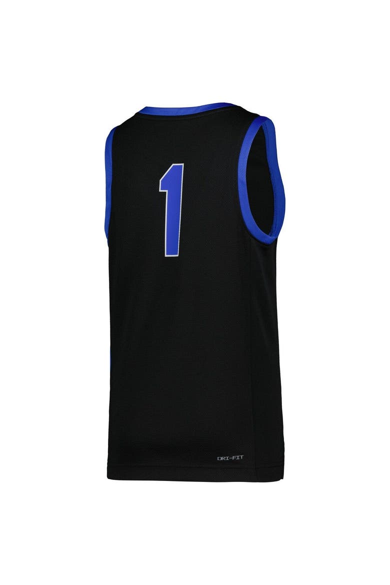 Youth Nike #1 Black Kentucky Wildcats Icon Replica Basketball Jersey, Alternate, color, Black