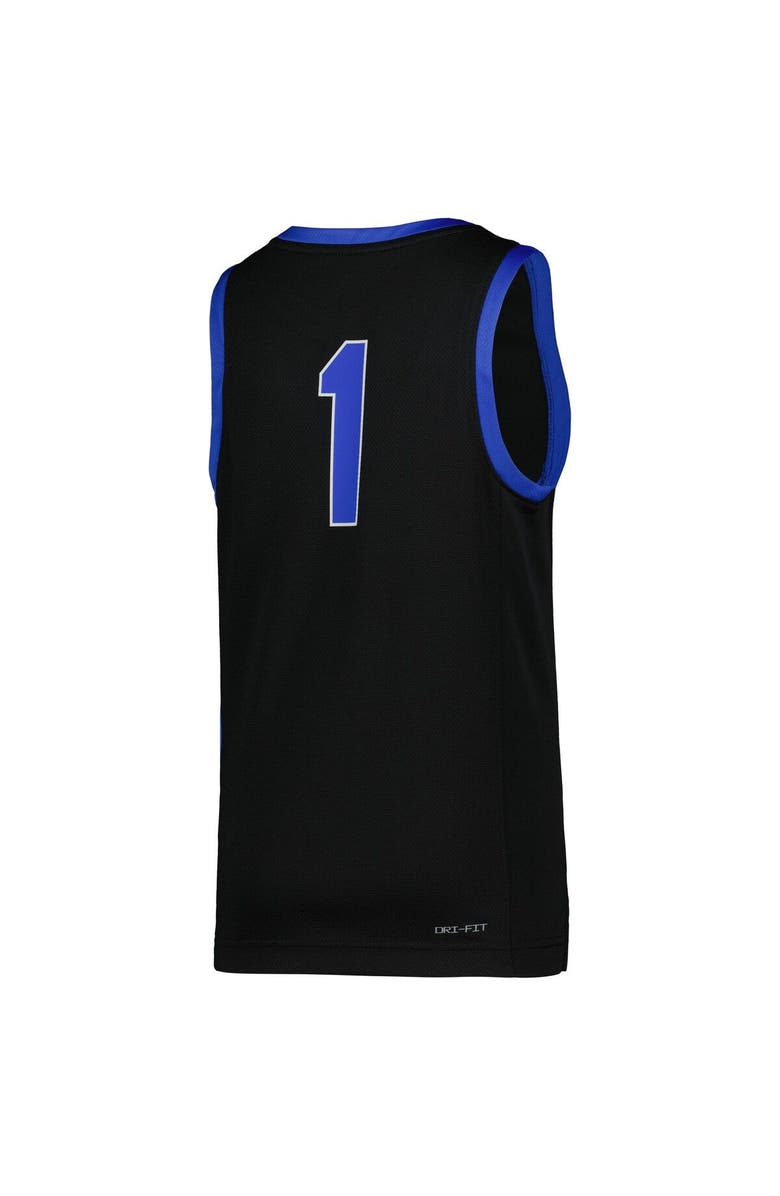 Nike Youth Nike #1 Black Kentucky Wildcats Icon Replica Basketball Jersey, Alternate, color, Black