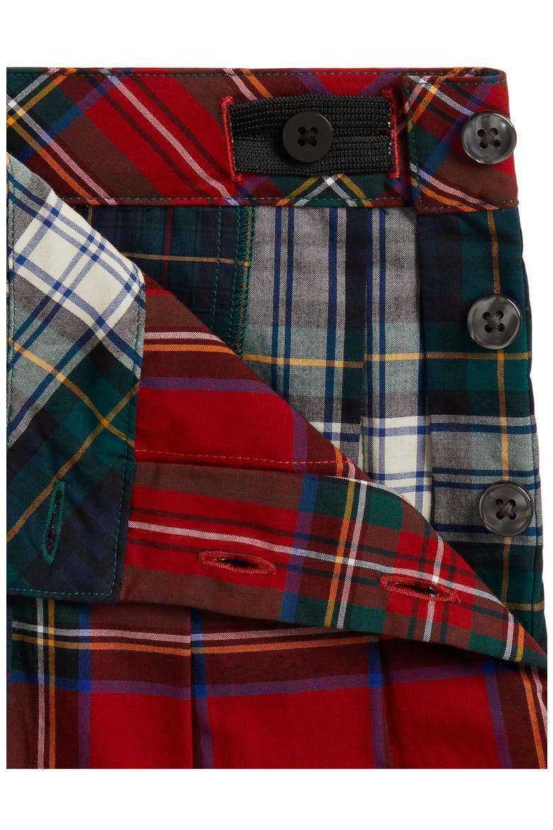 Kids' Plaid Pleated Poplin Skirt, Alternate, color, MULTI