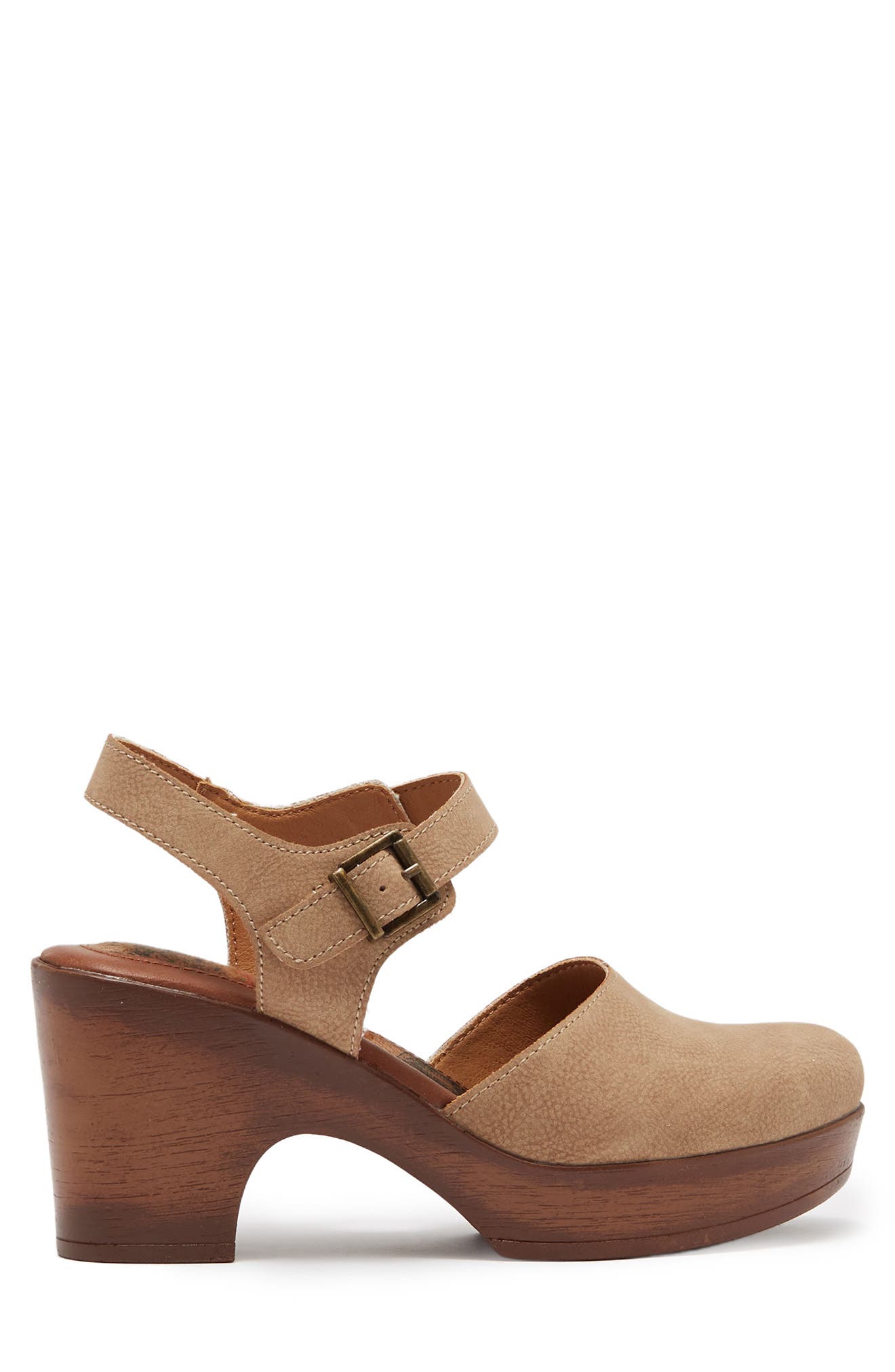 Natasha Clog Platform Pump, Alternate, color, NATURAL