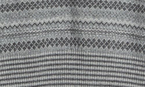 Thom Browne Fair Isle Float Jacquard Cashmere Sweater In Gray