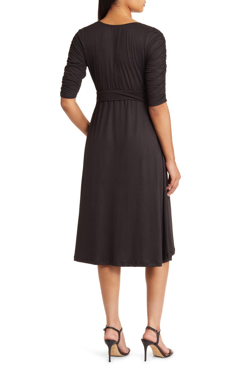 Gabriella A-Line Midi Dress, Alternate, color, BLACK NOIR