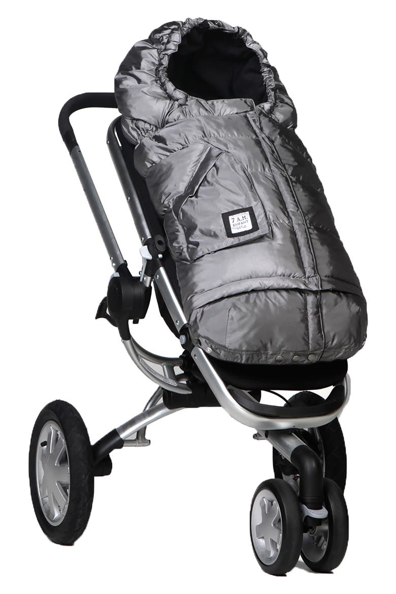 212 evolution® Extendable Stroller & Car Seat Waterproof Footmuff, Alternate, color, METALLIC GREY