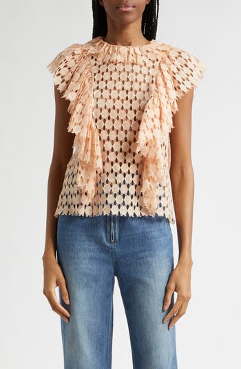 Ulla Johnson Daevy Cutout Ruffle Top | Nordstrom