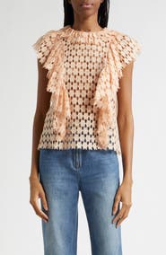 Ulla Johnson Daevy Cutout Ruffle Top