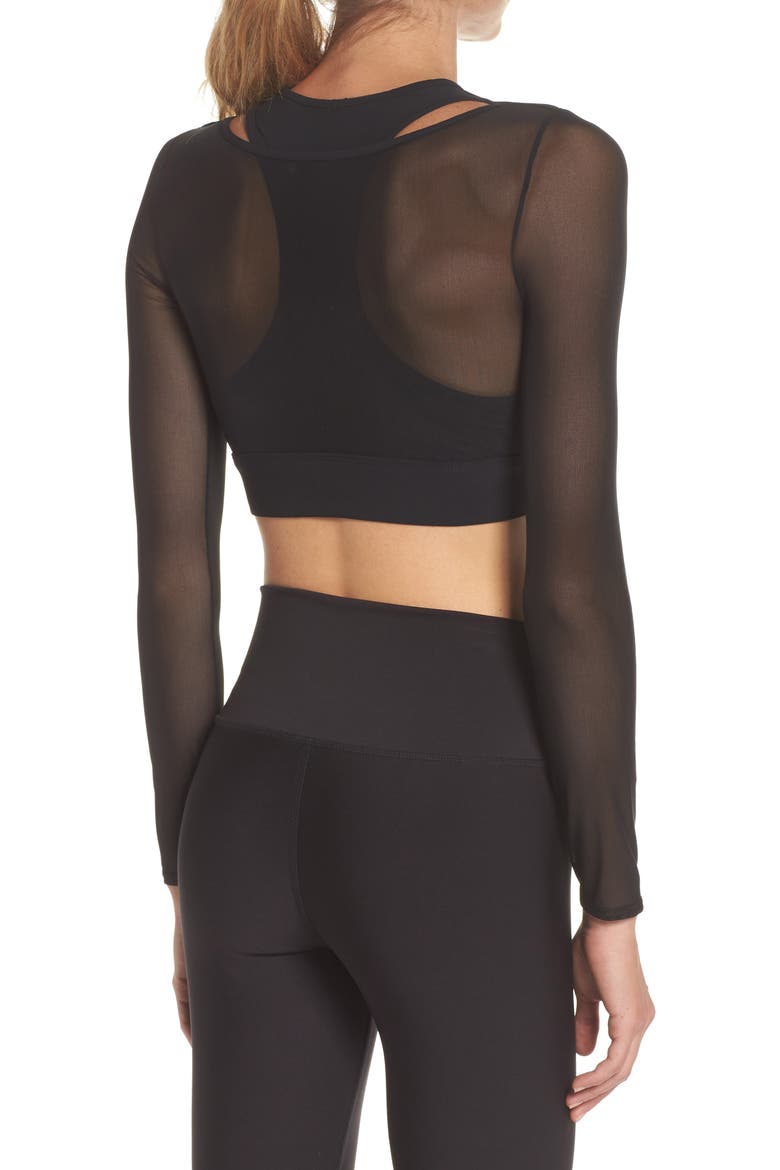 Pivot Layered Look Crop Top, Alternate, color, BLACK